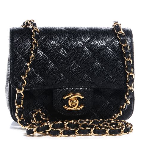 chanel black caviar quilted classic square mini flap bag|Flap Bags .